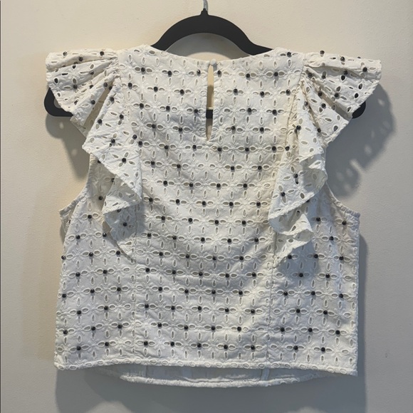 Express Eyelet Ruffle Rhinestone Top - Picture 4 of 4